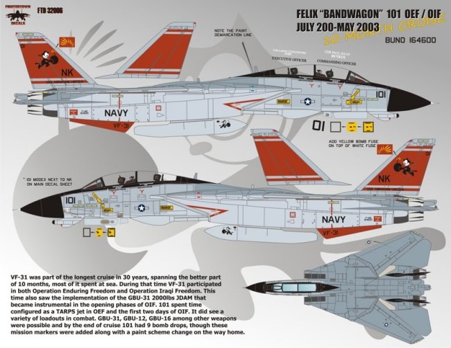 Tomcatters Sticker Decal Die Cut - Self Adhesive Vinyl - Weatherproof - Made In USA - Many Color And Sizes F 14d Vf 31 F14d F14 Vf31 - Foto 6