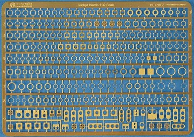 Airscale 1/48 photoetch German, RAF, US instrument bezels WW1 to Jets - PE48BEZ Airscale 1/48 photoetch German, RAF, US instrument bezels WW1 to Jets - PE48BEZ