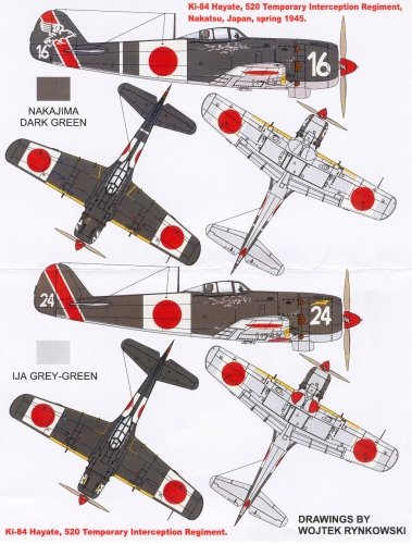 bara Creator Opere Serie Nakajima Ki-84 a quattro espressione combattente Gale acrilico scala 1/48 plastico 64725 