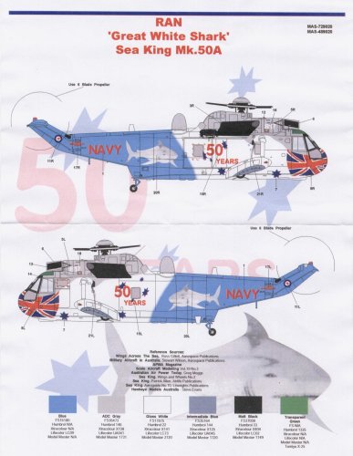 Model Alliance decals 1/48 Sea King Mk.50A Great White Sharks # 489020 