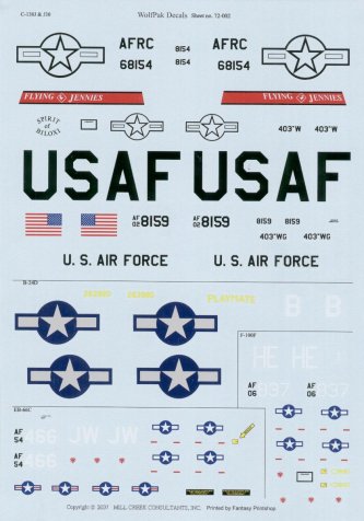 RAF Numbers and Letters 15 & 16" transfers decals WWII & 1946 FP982 WHITE 1/72