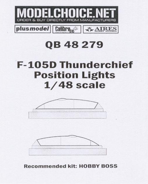 Quickboost 1//48 F-105D Thunderchief Position Lights # 48279