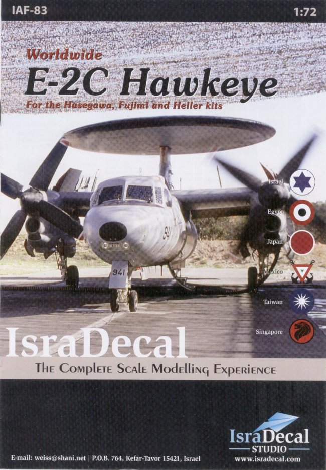 Decal 1/72 Scale Print Scale 72-287 Wet Decal for Grumman E-2 C Hawkeye 
