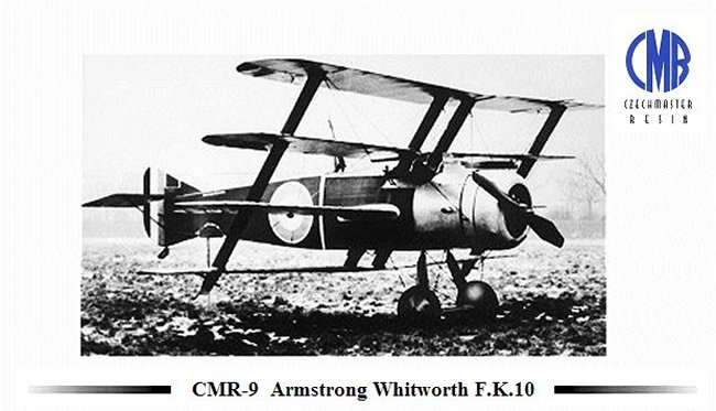 Czech Master Resin 1/72 Armstrong Whitworth F.K.10 model kit