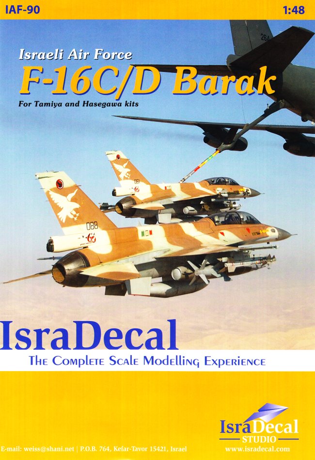 781 1/48 decals IAF F-16C BLOCK 40 BARAK 